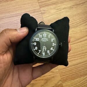 Shinola The Runwell Men’s 41mm with Black Dial Chronograph Quartz Watch